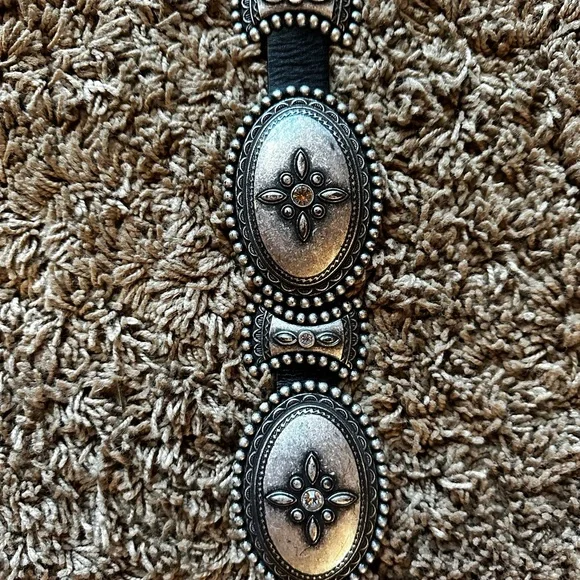 Silver Embellished Women's Belt - Picture 1 of 3